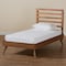 Baxton Studio Shiro Mid-Century Modern Ash Walnut Finished Wood Twin Size Platform Bed 182-11104-11159-Zoro - alternate 2